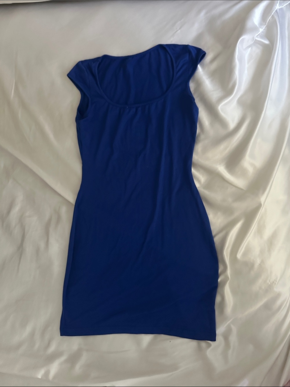 Garage Royal Blue Scoop-Neck Mini Dress